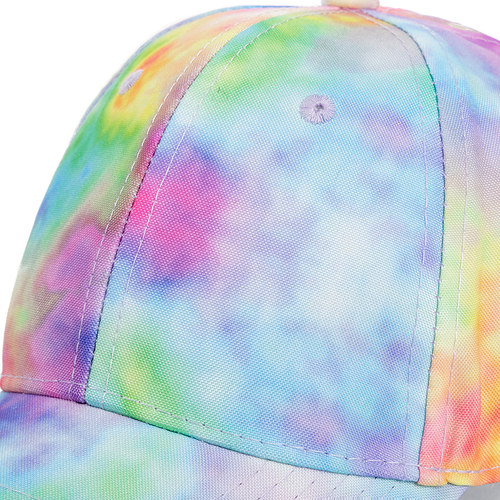 New Fashion Women Tie Dye Cap Multicolor Irregular Print Bas