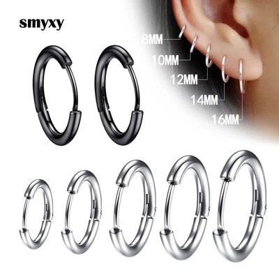 1 pair Women/Man Stainless Steel Small Hoops Earring Piercin
