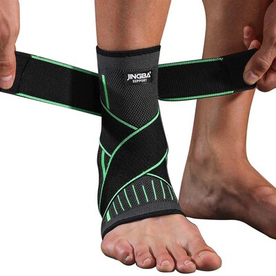 1 Pcs Ankle Brace Compression Sleeve, Adjustable Ankle Suppo