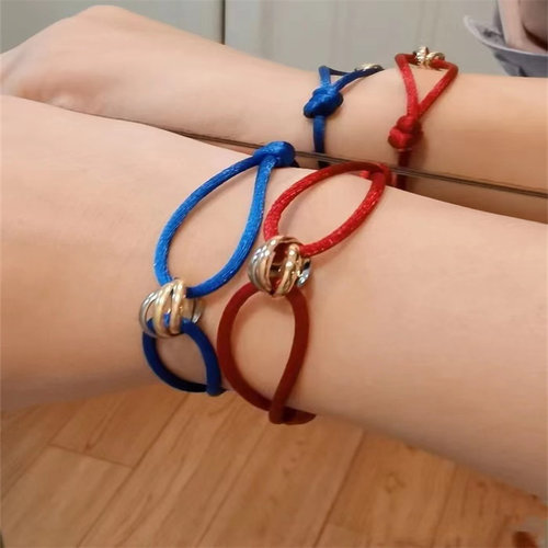 100% Original 925 Silver High Quality Trinity Bracelet Color