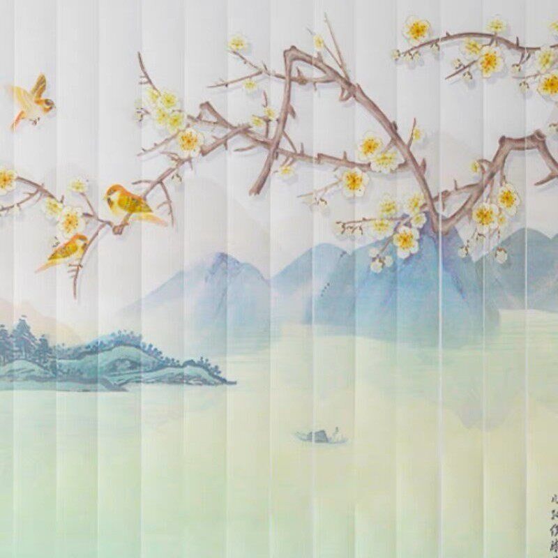 New simple Louver Curtain full shading electric draping - 实物图