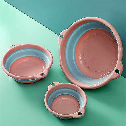 Household folding washbasin portable travel plastic compress