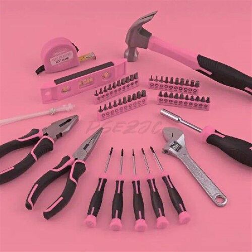 63 Piece Womens Pink Tool Set Gift Home Repair Tool Set