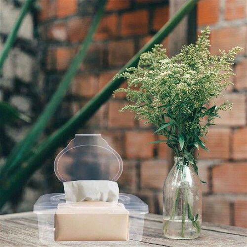 2 Pcs Wipe Box Large Volume Tissue Holder Clear Tissuebox