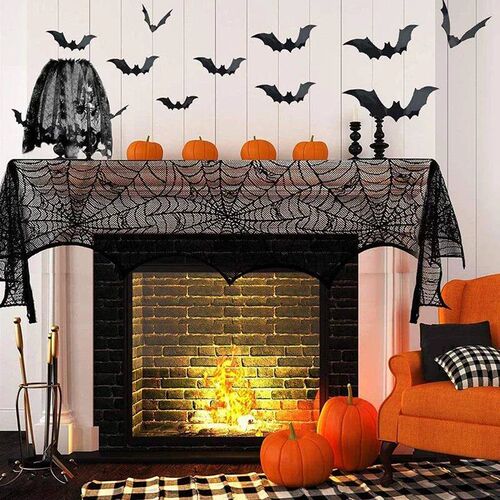 2025 Halloween Decoration Lace Spider Web Skeleton Skull Tab