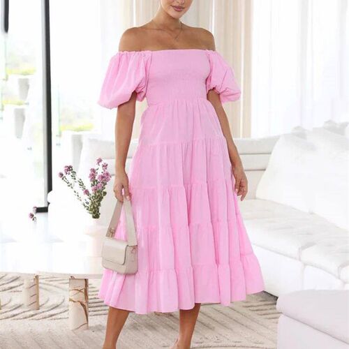WildPinky Summer Dresses for Women 2023 Print Off Shoulder P