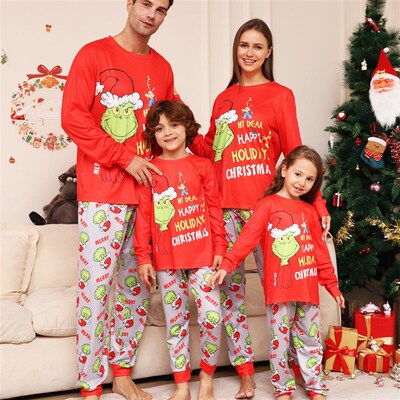 Christmas pajamas family set Couples kids child baby pyjamas