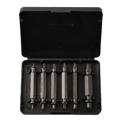 6 PCS Extractor Drill Bits Speed Out Tool Broken Bolt H.S.S