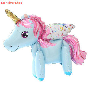 Unicorn Balloon Decoration Happy Birthday Party Supplies Foi