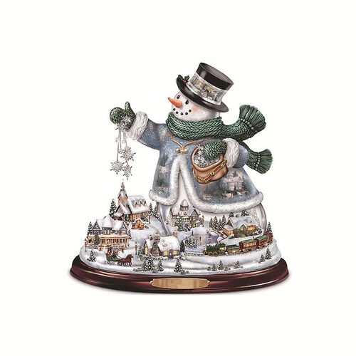 Christmas Tree Rotating Sculpture Train Decorations Paste Wi