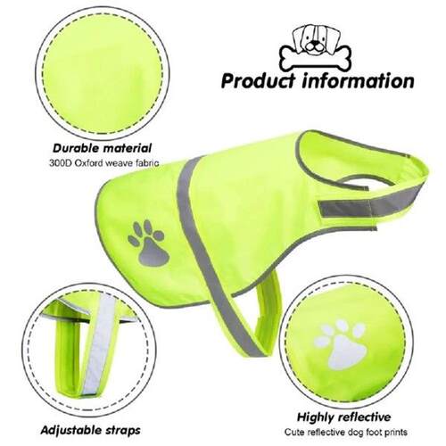 Adjustable Dog Reflective Vest New Fluorescent High