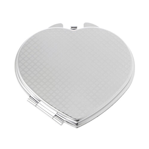 Portable Women Stainless Steel Makeup Mirror Hand Pocket Fol
