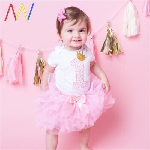 Baby Girls First 1 Birthday Party Dress Gift for girl