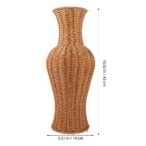 Plant Pots Indoor Rattan Vase Plastic Dried Flower Holder