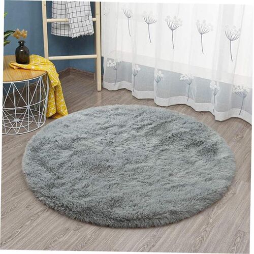 Round Fluffy Area Rug for Bedroom Soft Shaggy Carpet Circle