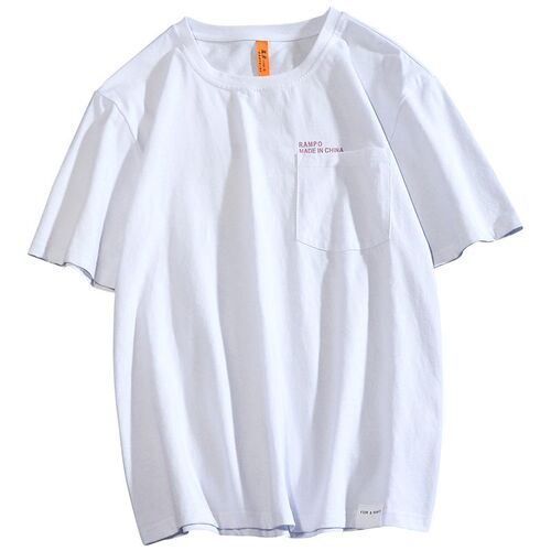 Summer new mens casual short-sleeved top basic all-match ch