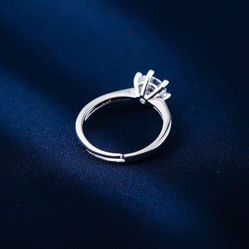 Mosan Diamond Ring Womens Six-claw Simulation Diamond Ring