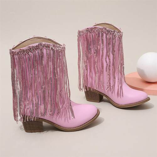 Fashion Kids Western wboy Boots Children Tassel Boots
