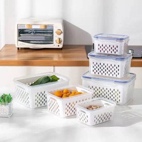 1/2/3pcs Refrigerator Storage Box Fridge Organizer Fresh Veg