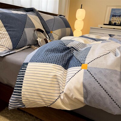 4pc 100% Cotton Bedding Set Duvet Quilt Cover BedSheet Sets