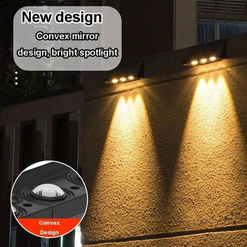 Solar Wall Lamp Outdoor Waterproof Warm White Fence Light So