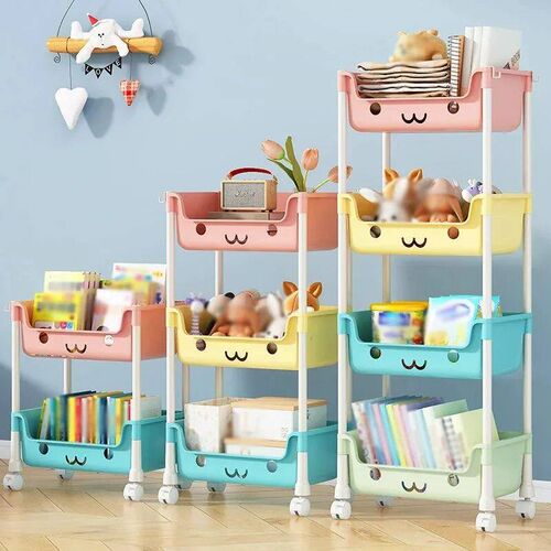Household living room multi-layer cartoon smiley movable tro