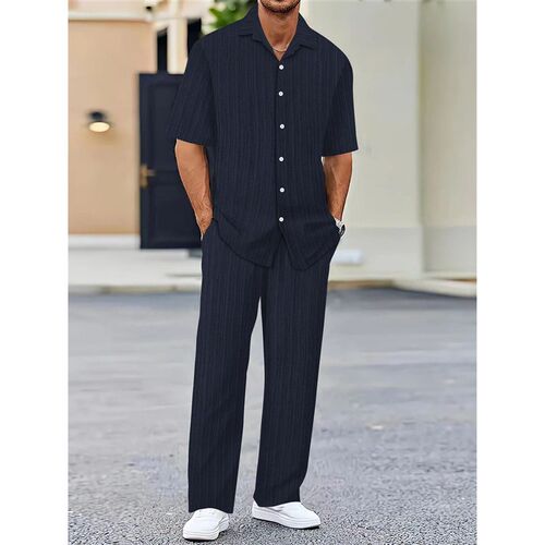 (Shirt+Pants) 2024 Summer new arrival Men Fashion Classic Sh