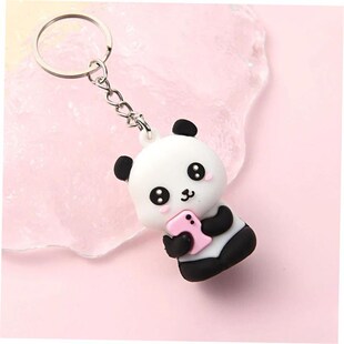 Couple Cartoon Cute Car Keychain Pendant Panda 2023Novelties