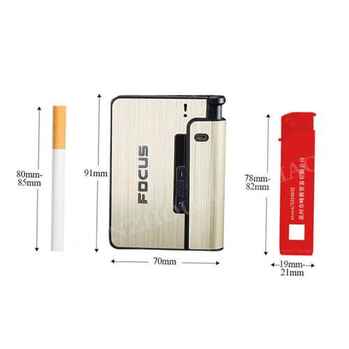 Portable Automatic Cigarette Case Boxes Not Lighter Men Gift