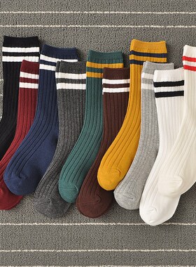 Spring Socks Women Woman  Korean Version of The Two Bars Jap