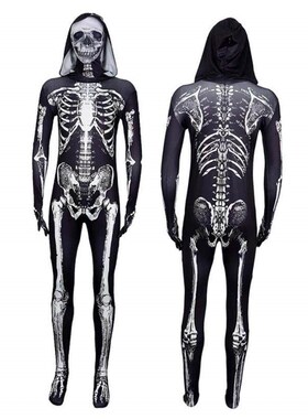 Halloween costume skeleton cosplay costume万圣节服装骷髅骨架