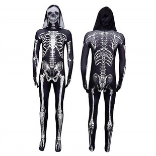 Halloween costume skeleton cosplay costume万圣节服装骷髅骨架