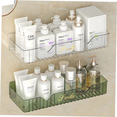 Bathroom Shelves Kitchen Wall Shelf Shower Storage Rack