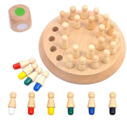 Wooden Materials Baby Wooden Toys Memory Chess For Children