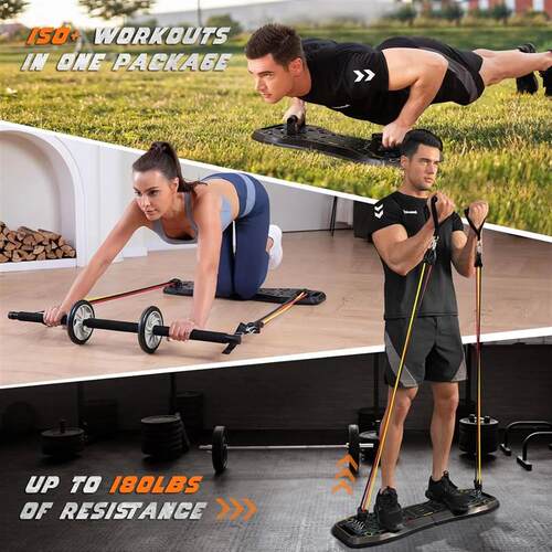 Portable Home Gym System: Large Compact Push Up Board, Pilat