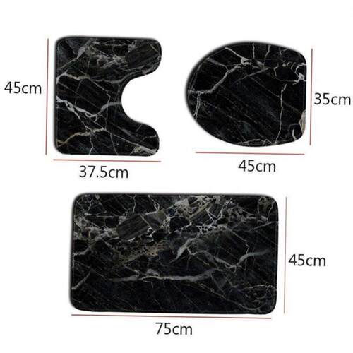 3 Pcs 15 Styles Bath Mat Set Bathroom Carpet Rug Toilet Mat