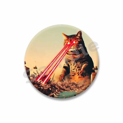 32-75mm Rainbow Alien Cat Enamel Pin Clothing Bag Accessorie