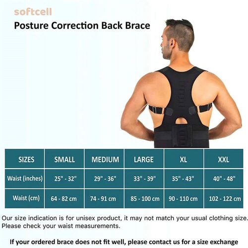 Magnetic Therapy Back Posture Corrector With Adjustable Shou