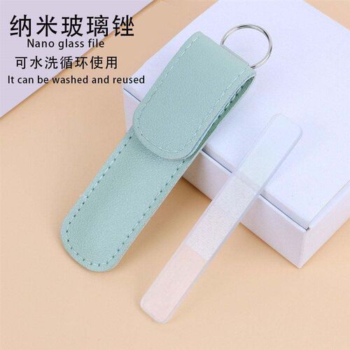 Factory Direct Nano Glass Nail File with Leather Case,