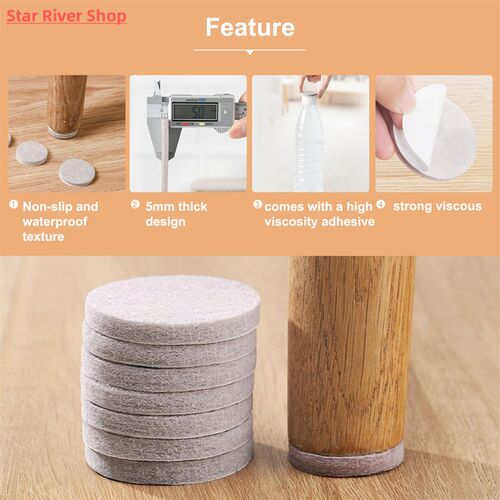 Areyourshop Self Adhesive Felt Furniture Pads Protects Floor