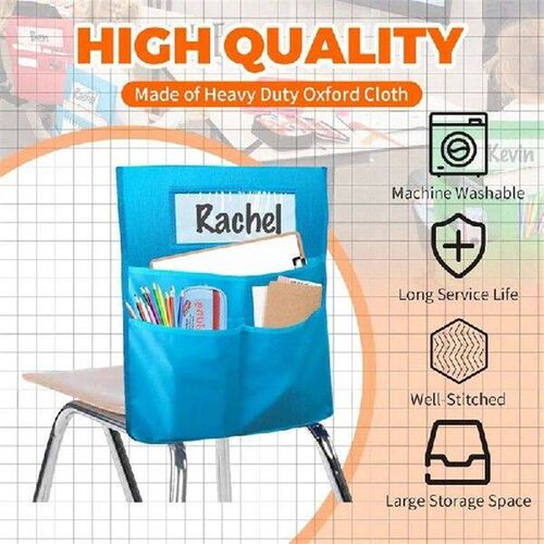 A85Q-12 Pack Chairback Buddy Pocket Chart, Chair Pockets