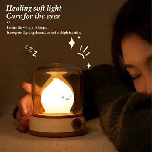 Desktop LED Night Light Rechargeable Cute Cartoon Bedside