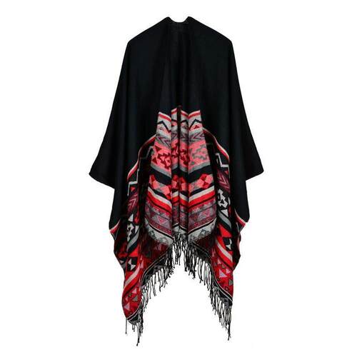 Womens horizontal imitation shawl can be extended on both