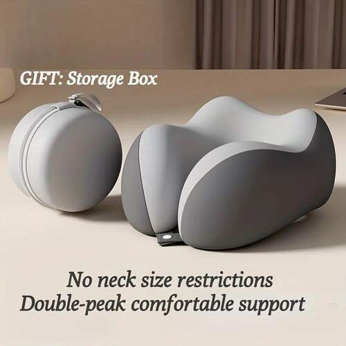 2pcs/set Memory Foam Travel Pillow U-shaped Neck Pillow Nap