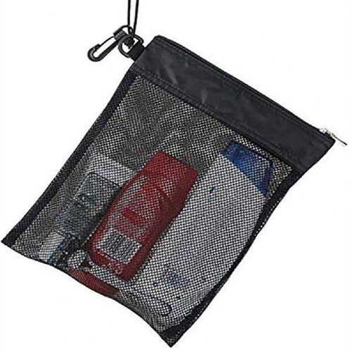 1Pc Anti-slip Toiletry Bag See-through Mesh Portable Shower
