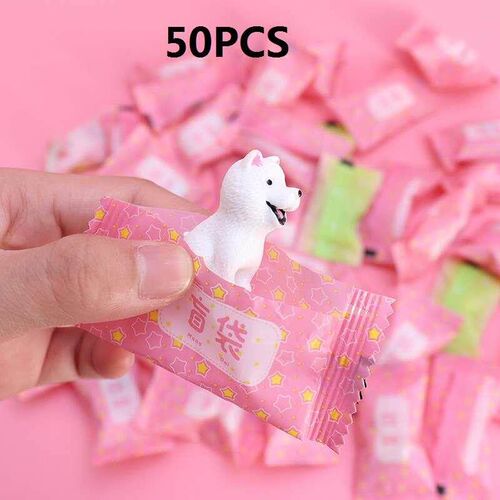 5-50PCS Mini Simulation Animal Food Bottles Blind Box Toys