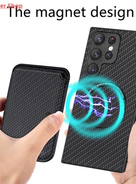 2 In 1 Magsafe Case Magnetic Card Holder Wallet For Samsung