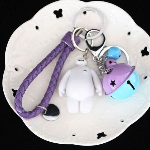 Will say iloveyou pendant big white keychain car weaving bel