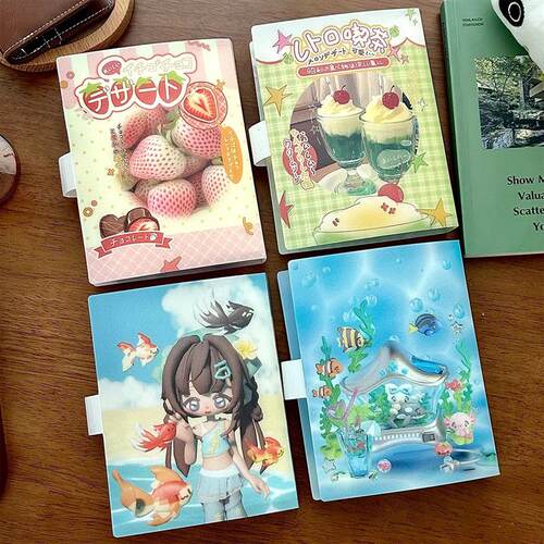 A6 Storage Album Stitched Summer Kawaii Folder Cute Sticker
