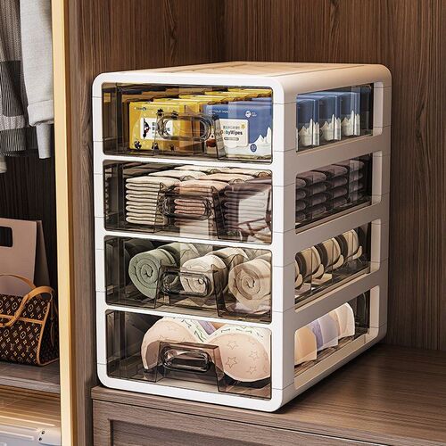 Underwear storage box drawer style socks plastic organizing